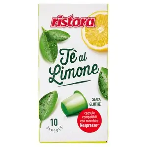 Ristora Tea | Refreshment Lemon In Nespr Compatible Pods 10 Pcs | Italian Tea | Ristora Italy | 2,8 Ounce Total