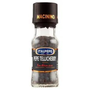 Especiarias Italpepe | Grãos de pimenta Tellicherry Italpepe | Especiarias e temperos italianos | Especiarias e temperos italianos da Itália | 1 onça no total