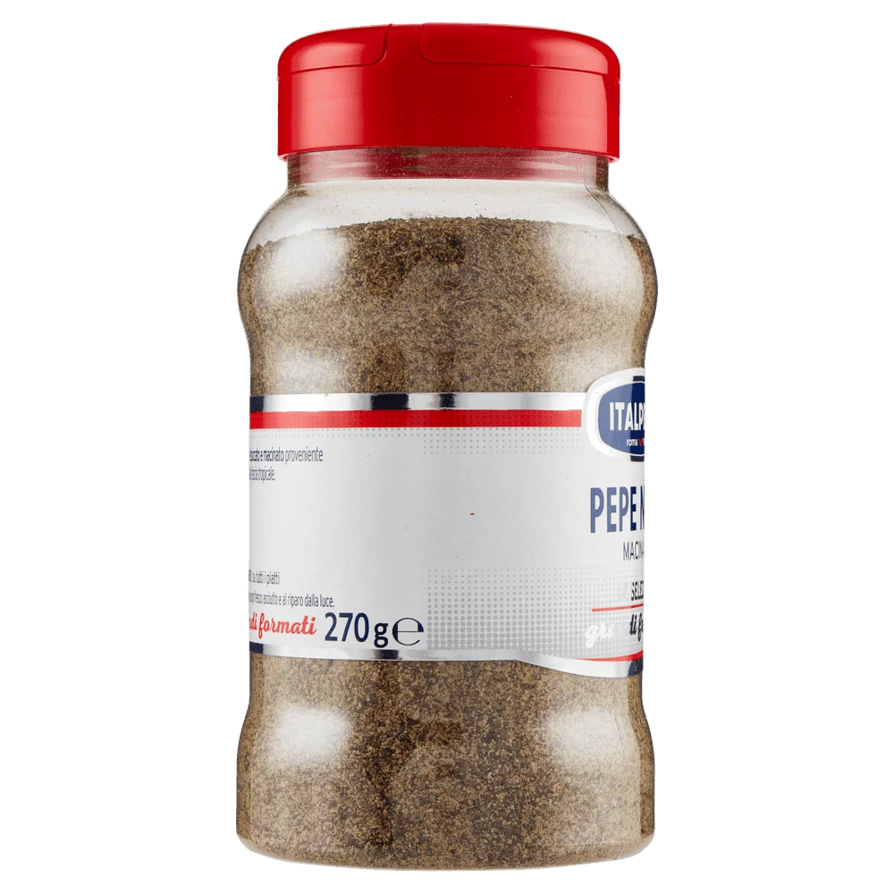 Especiarias Italpepe | Pimenta preta moída Italpepe | Especiarias e temperos italianos | Especiarias e temperos italianos da Itália | 9,5 onças no total - Image 2
