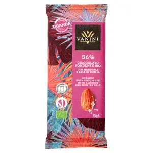 Chocolate Vanini | Tabuleiro de Chocolate Bio Vanini 56% | Chocolate Italiano Vanini | Vanini Itália | 2,9 onças no total