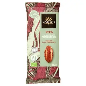 Chocolate Vanini | Tabuleiro de Chocolate Bio Bio Vanini 93% | Chocolate Italiano Vanini | Vanini Itália | 2,9 onças no total
