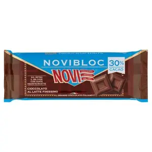 Chocolat Novi | Chocolat au lait Novibloc | Chocolat italien Novi | Novi Cioccolata | 5,2 onces au total