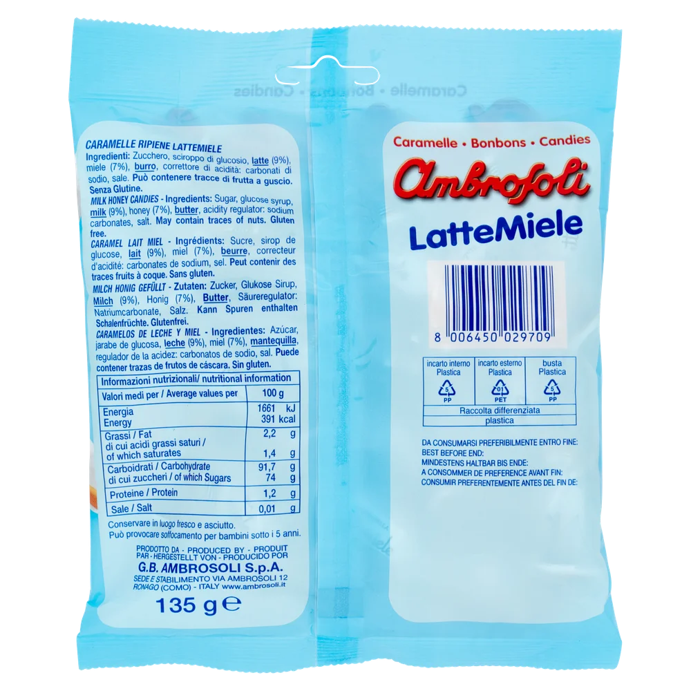 Ambrosoli Candy | Caramel Milk And Honey Ambrosoli | Ambrosoli Honey Candy | Italian Candy From Italy | 4,7 Ounce Total - Image 3