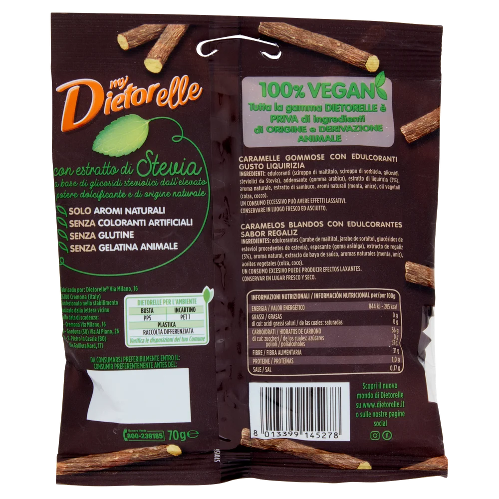 Dietorelle Candy | Licorice Rubbery Candy | Dietorelle Sweets | Dietorelle | 2,4 Ounce Total - Image 3