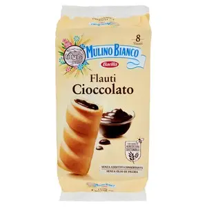 Biscuits Mulino Bianco | Snack Mulino Bianco Chocolate Flute | Crackers Mulino Bianco | Biscotti Mulino Bianco | 9,8 onces au total