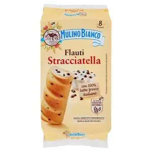 Mulino Bianco Cookies | Stracciatella Mulino Bianco Flauti Snack | Mulino Bianco Crackers | Mulino Bianco Biscotti | 9,8 Ounce Total