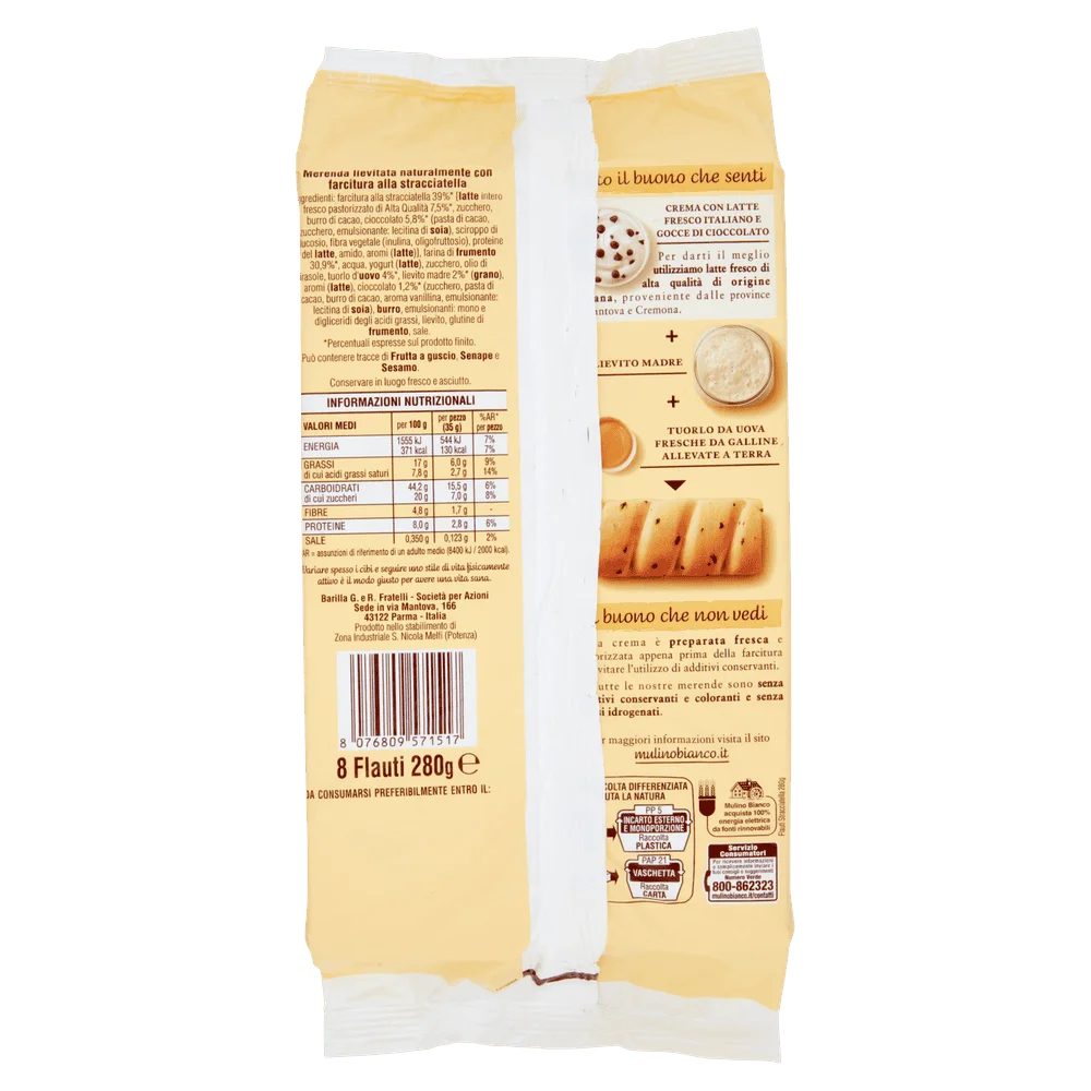 Mulino Bianco Cookies | Stracciatella Mulino Bianco Flauti Snack | Mulino Bianco Crackers | Mulino Bianco Biscotti | 9,8 Ounce Total - Image 3