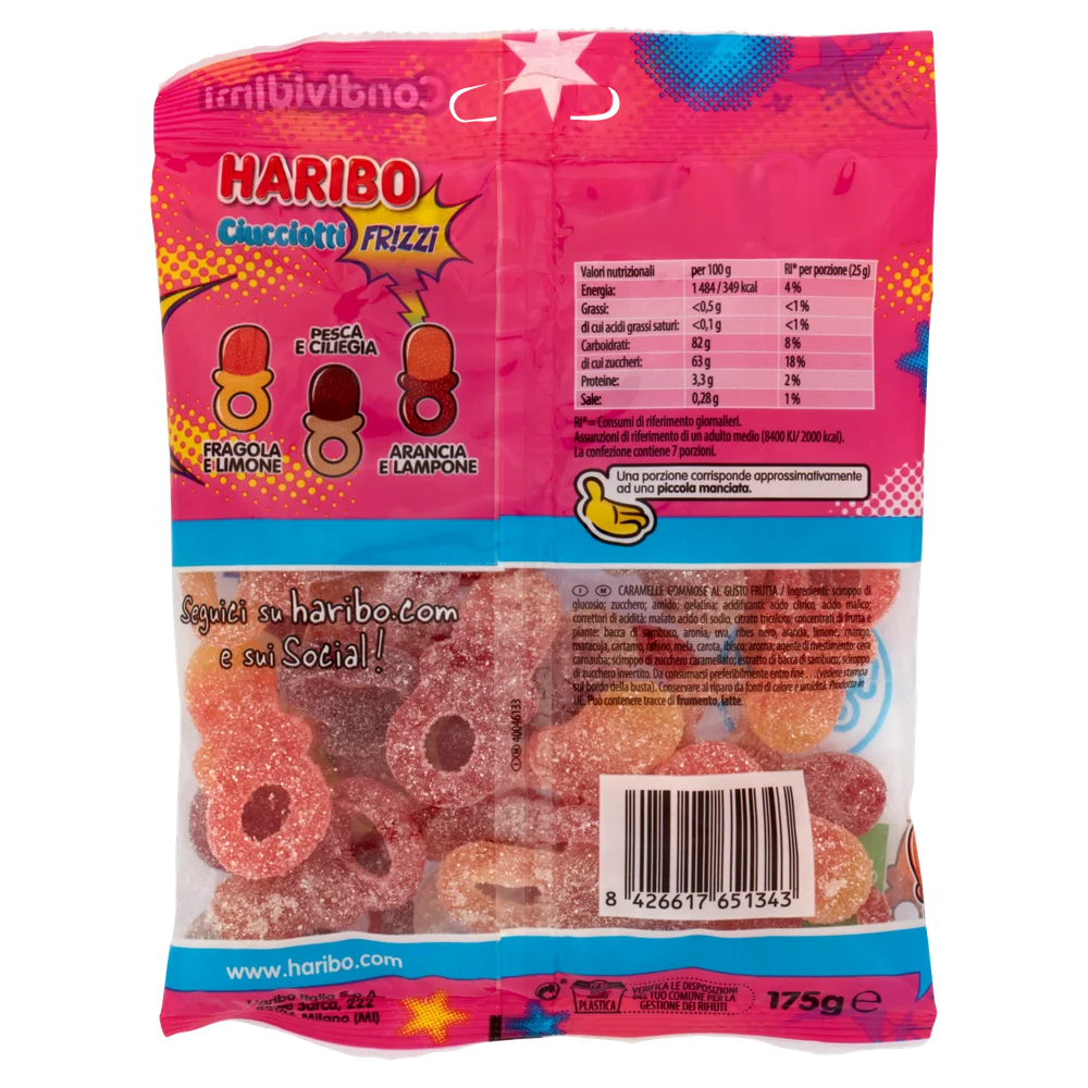 Haribo Candy | Ciucciotti Frizz Haribo | Haribo Gummies | Haribo Sweets | 6,1 Ounce Total - Image 3