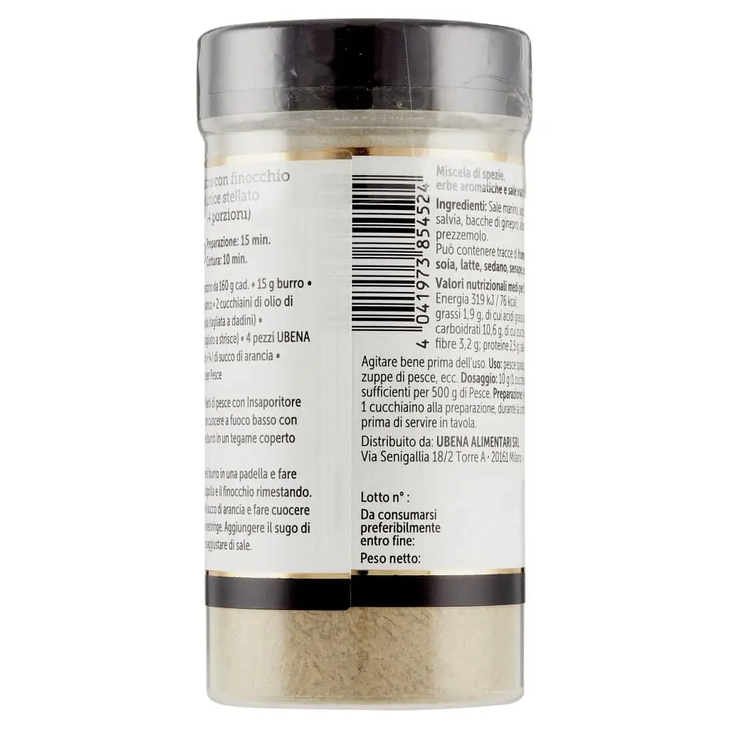 Especiarias Ubena | Sabor a Peixe Ubena | Especiarias e temperos italianos | Especiarias e temperos italianos da Itália | 6,3 onças no total - Image 6
