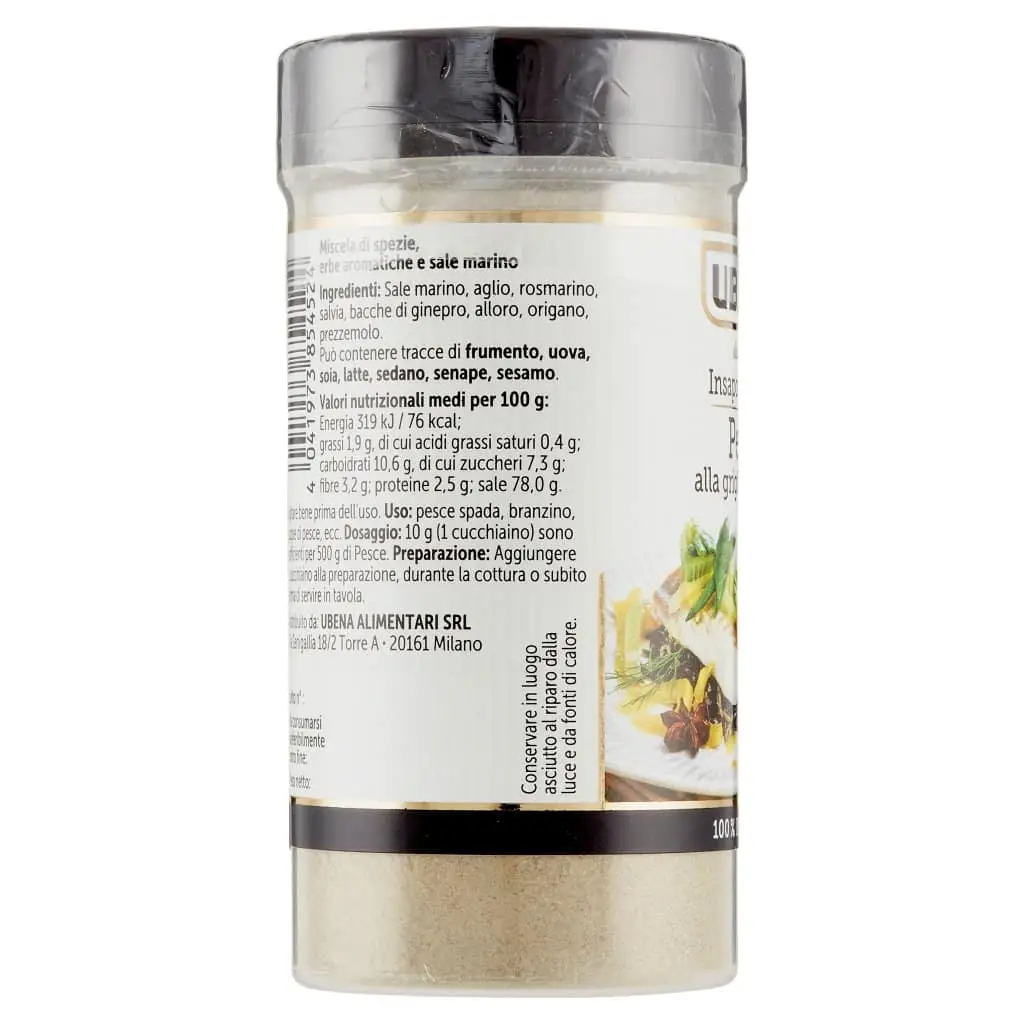 Especiarias Ubena | Sabor a Peixe Ubena | Especiarias e temperos italianos | Especiarias e temperos italianos da Itália | 6,3 onças no total - Image 7