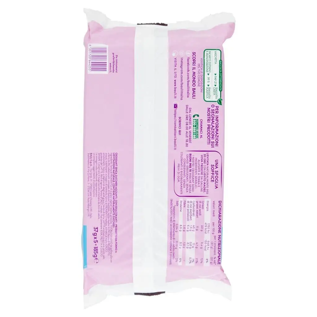 Bauli Biscuits | Croissant Good Without Added Sugars Bauli | Bauli Cookies | Biscotti Bauli | 6,5 Ounce Total - Image 6