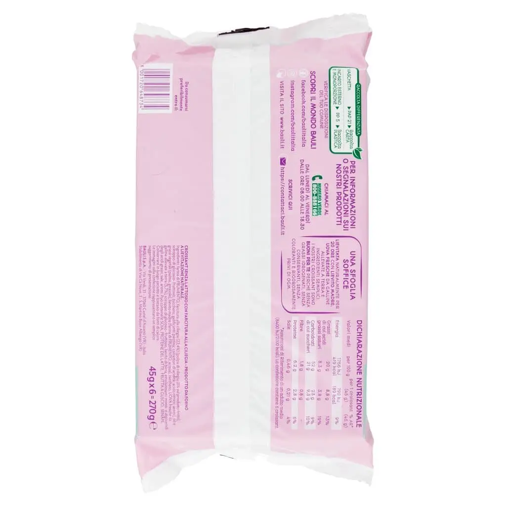 Bauli-Kekse | Croissant Good Lactose mit Kirsche Bauli | Bauli-Kekse | Biscotti Bauli | 9,5 Unzen insgesamt – Bild 6
