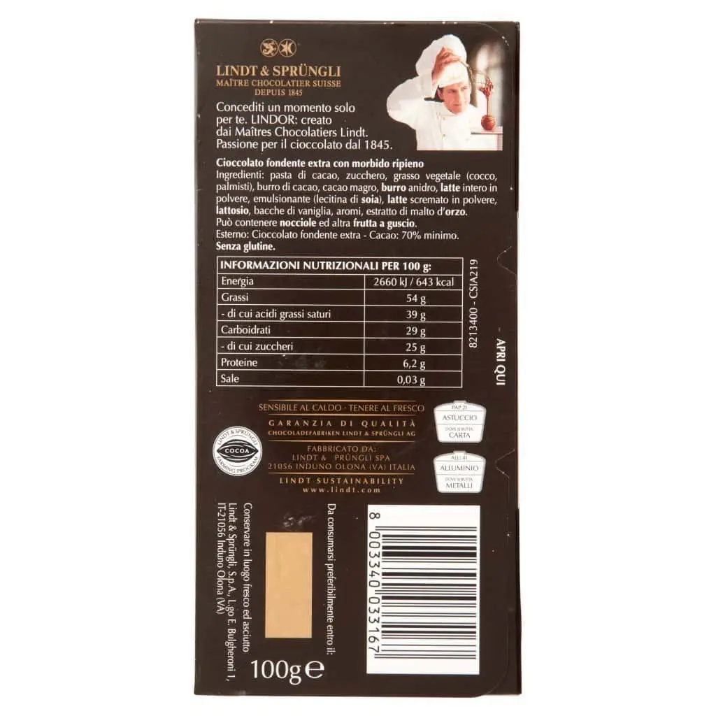 Lindt Chocolate | 70% Dark Lindor Chocolate Tablet | Swiss Chocolate Lindt | Chocolate Lindt | 3,5 Ounce Total - Image 6