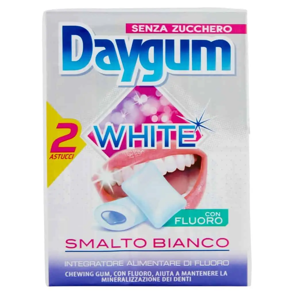 Chicle Daygum | Chicle blanco Daygum 2 conf. De Gr.30 | Chicle Daygum | Chicle italiano | 2,1 onzas en total - Imagen 4