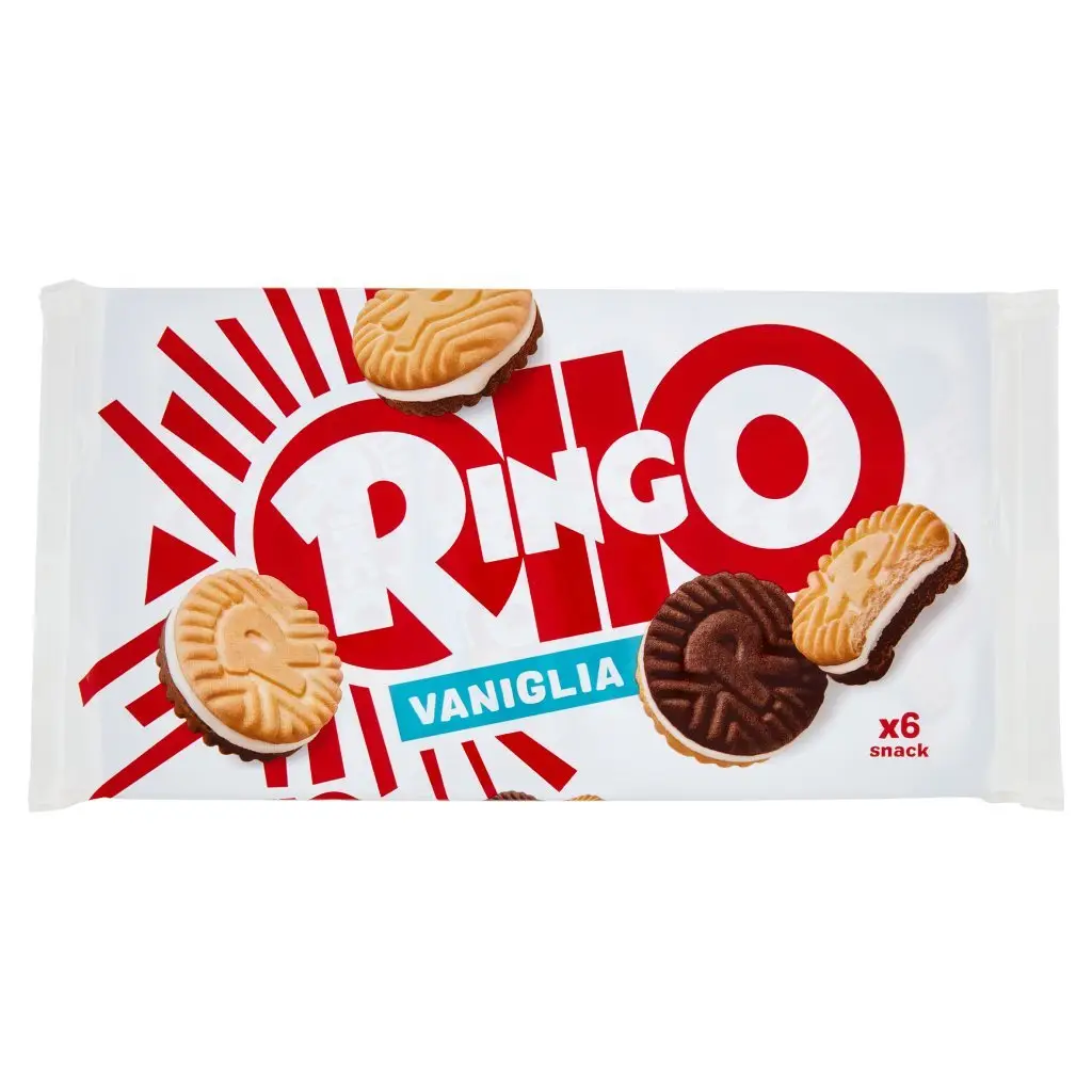 Ringo Cookies From Italy | Snack Biscuits Stuffed With Ringo Vanilla Cream | Ringo Biscuits | Italian Biscuits | 11,6 Ounce Total - Image 4