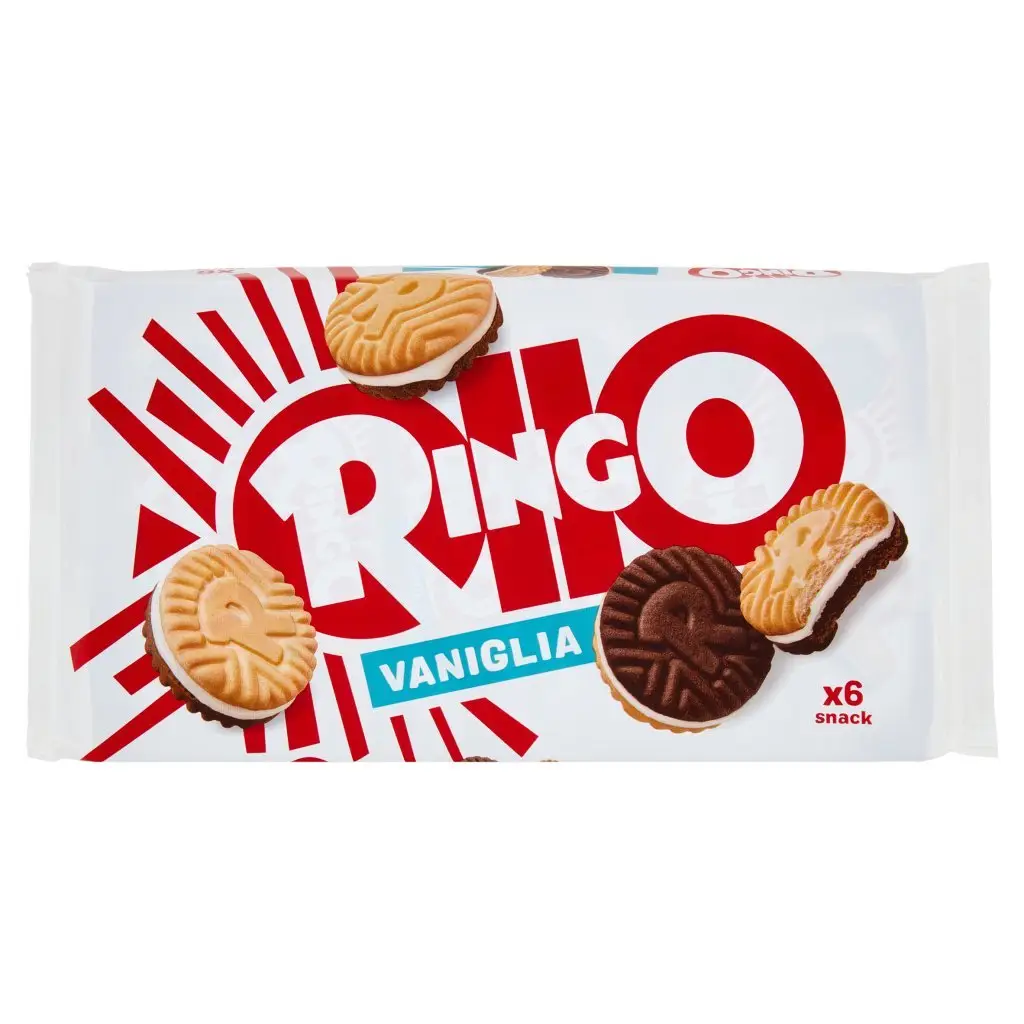 Ringo Cookies From Italy | Snack Biscuits Stuffed With Ringo Vanilla Cream | Ringo Biscuits | Italian Biscuits | 11,6 Ounce Total - Image 5