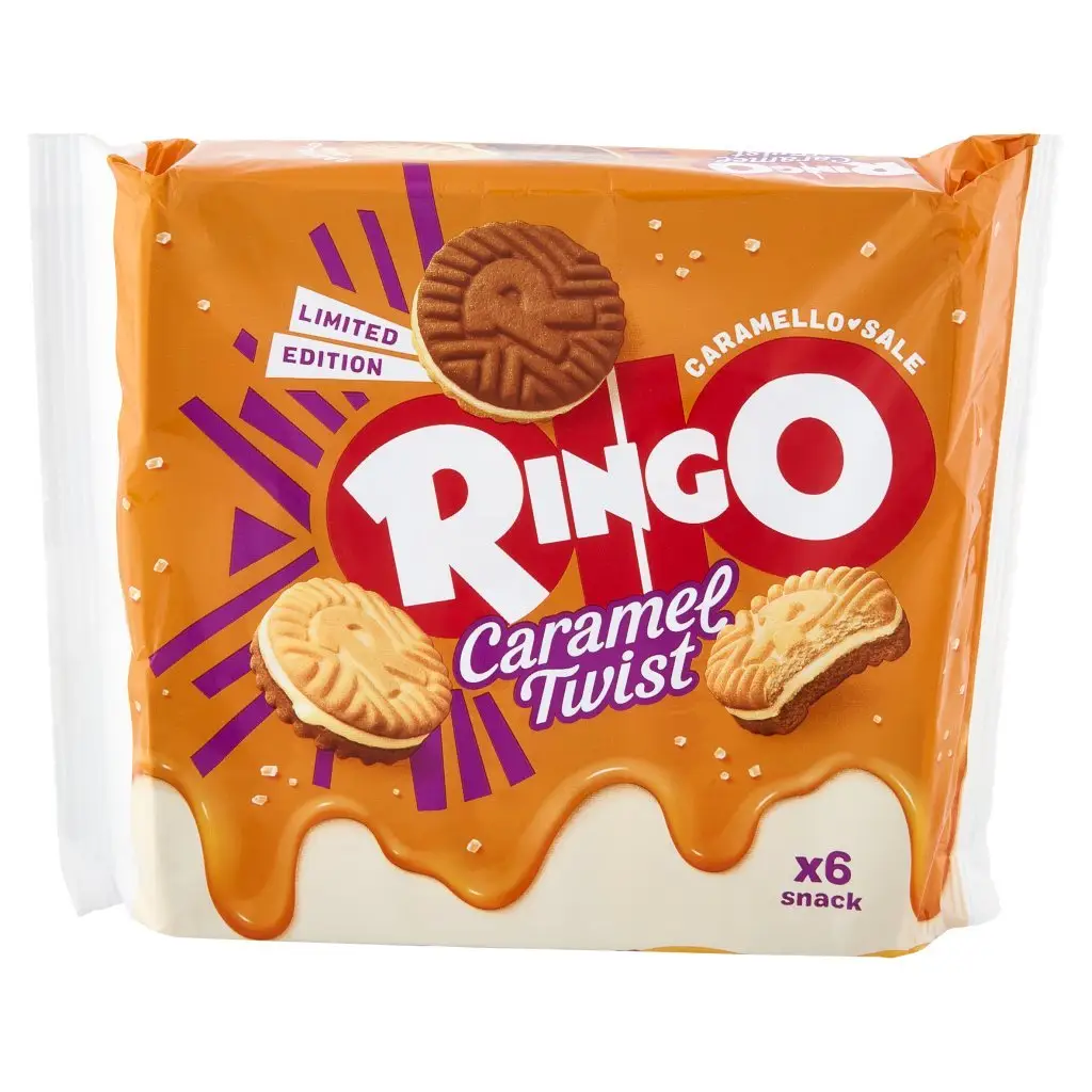 Ringo Cookies From Italy | Ringo Caramel Twist Pavesi | Ringo Biscuits | Italian Biscuits | 5,8 Ounce Total - Image 5