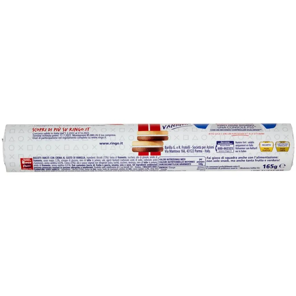 Ringo Cookies From Italy | Snack Biscuits Stuffed With Ringo Vanilla Cream Tube | Ringo Biscuits | Italian Biscuits | 5,8 Ounce Total - Image 9