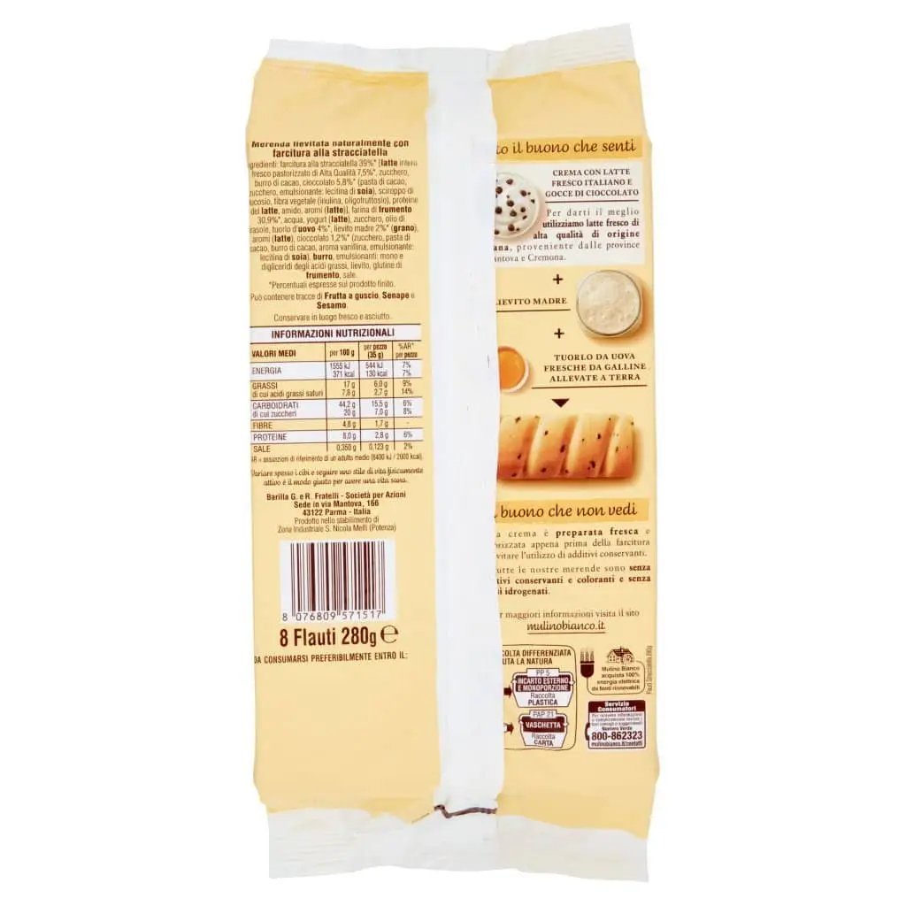 Mulino Bianco Cookies | Stracciatella Mulino Bianco Flauti Snack | Mulino Bianco Crackers | Mulino Bianco Biscotti | 9,8 Ounce Total - Image 6