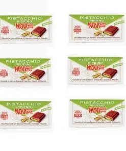 Novi Chocolate | 6 Pack | Novi Pistachio Chocolate Tablet | Novi Italian Chocolate | Novi Cioccolata | 3,7 Ounce Total