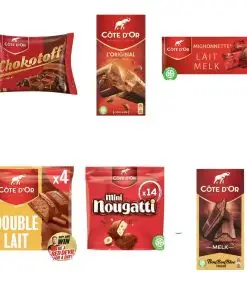 Pacote promocional de chocolate de leite belga Côte d'Or XL (6 itens)
