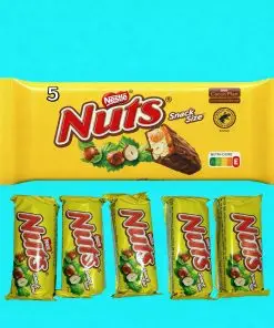 Nuts Chocolate Bar | Nestlé Nuts Snack Size | 5 Bars of 1.06 Ounce/30 Gr each