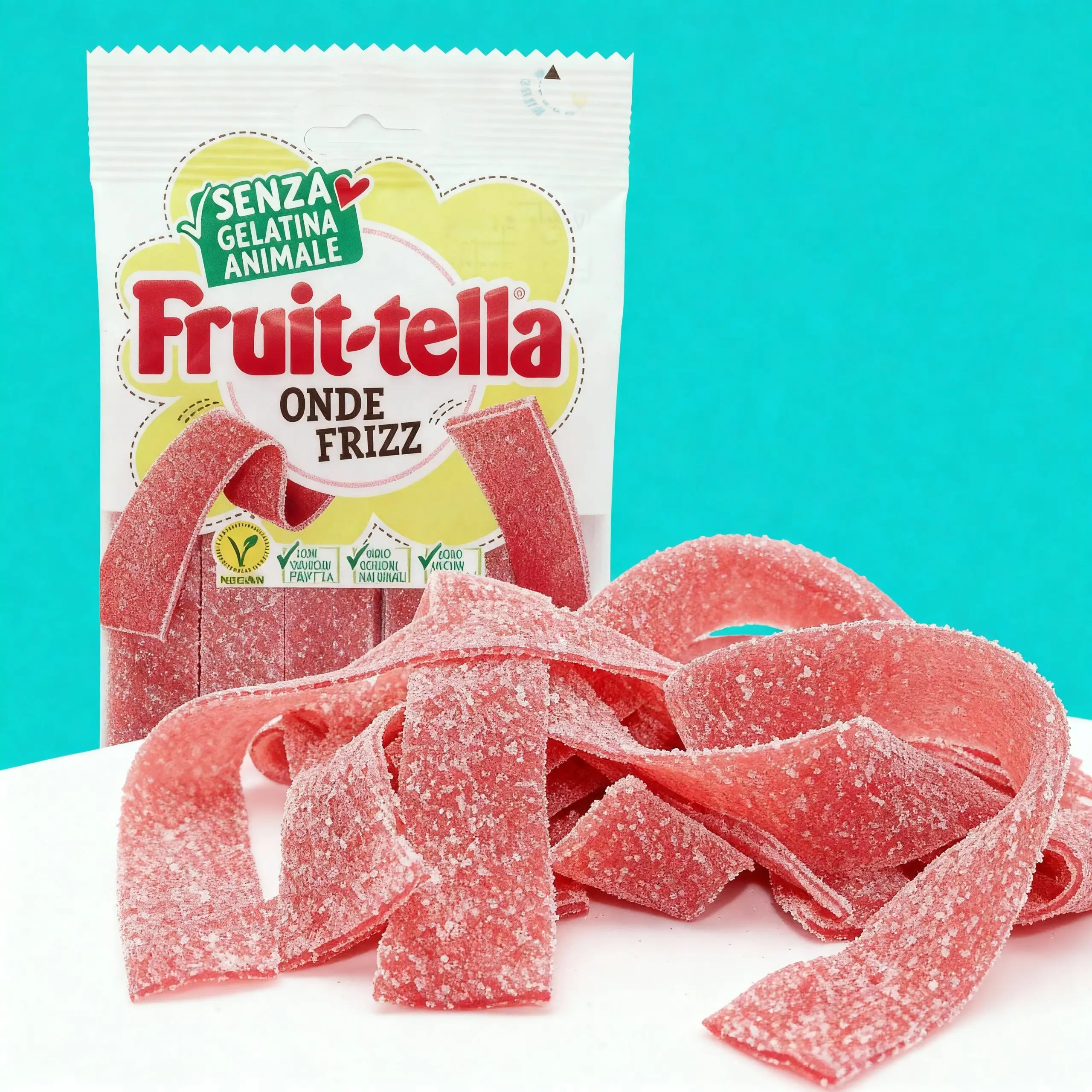 Fruittella Sweets | Fruit-Tella Onde Frizz | Fruitella | Fruittella Candy | 5,1 Ounce Total